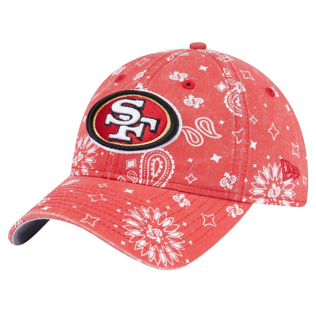San Francisco 49ers New Era Women's Paisley 9TWENTY Adjustable Hat Scarlet | NFL