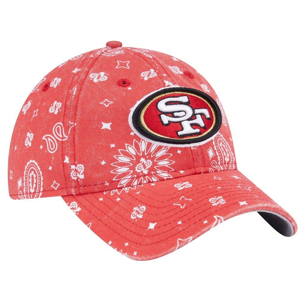 San Francisco 49ers New Era Women's Paisley 9TWENTY Adjustable Hat Scarlet | NFL