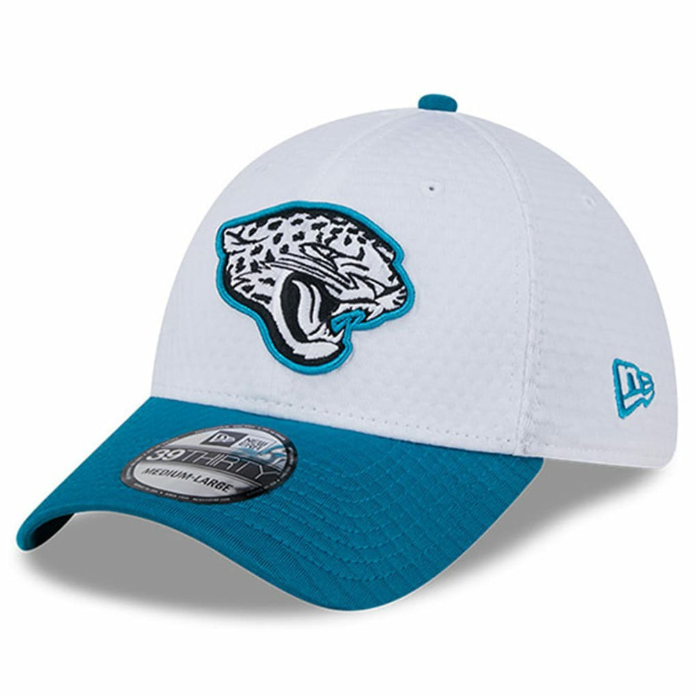 Jacksonville Jaguars New Era 2024 NFL Training Camp 39THIRTY Flex Hat White/Teal | NFL