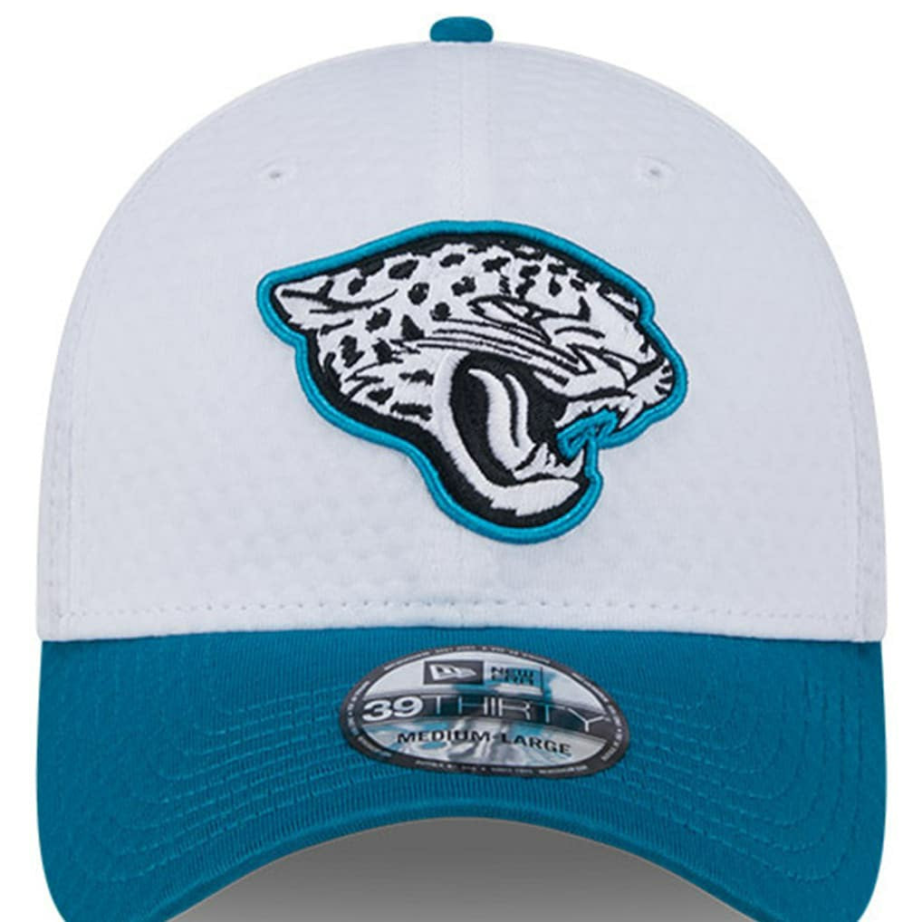 Jacksonville Jaguars New Era 2024 NFL Training Camp 39THIRTY Flex Hat White/Teal | NFL