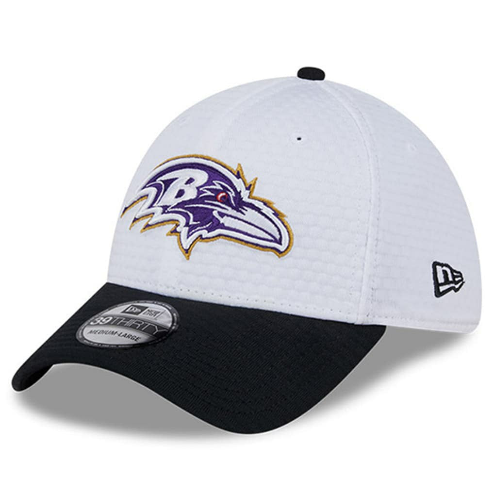 Baltimore Ravens New Era 2024 NFL Training Camp 39THIRTY Flex Hat White/Black | NFL
