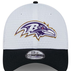 Baltimore Ravens New Era 2024 NFL Training Camp 39THIRTY Flex Hat White/Black | NFL