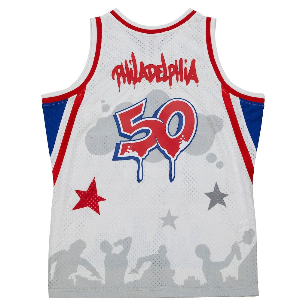 Philadelphia 76ers x Tats Cru Hardwood Classics Fashion Jersey White - NBA