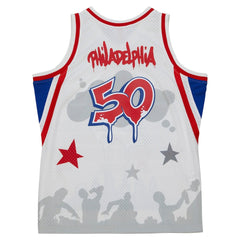 Philadelphia 76ers x Tats Cru Hardwood Classics Fashion Jersey White - NBA