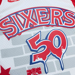 Philadelphia 76ers x Tats Cru Hardwood Classics Fashion Jersey White - NBA