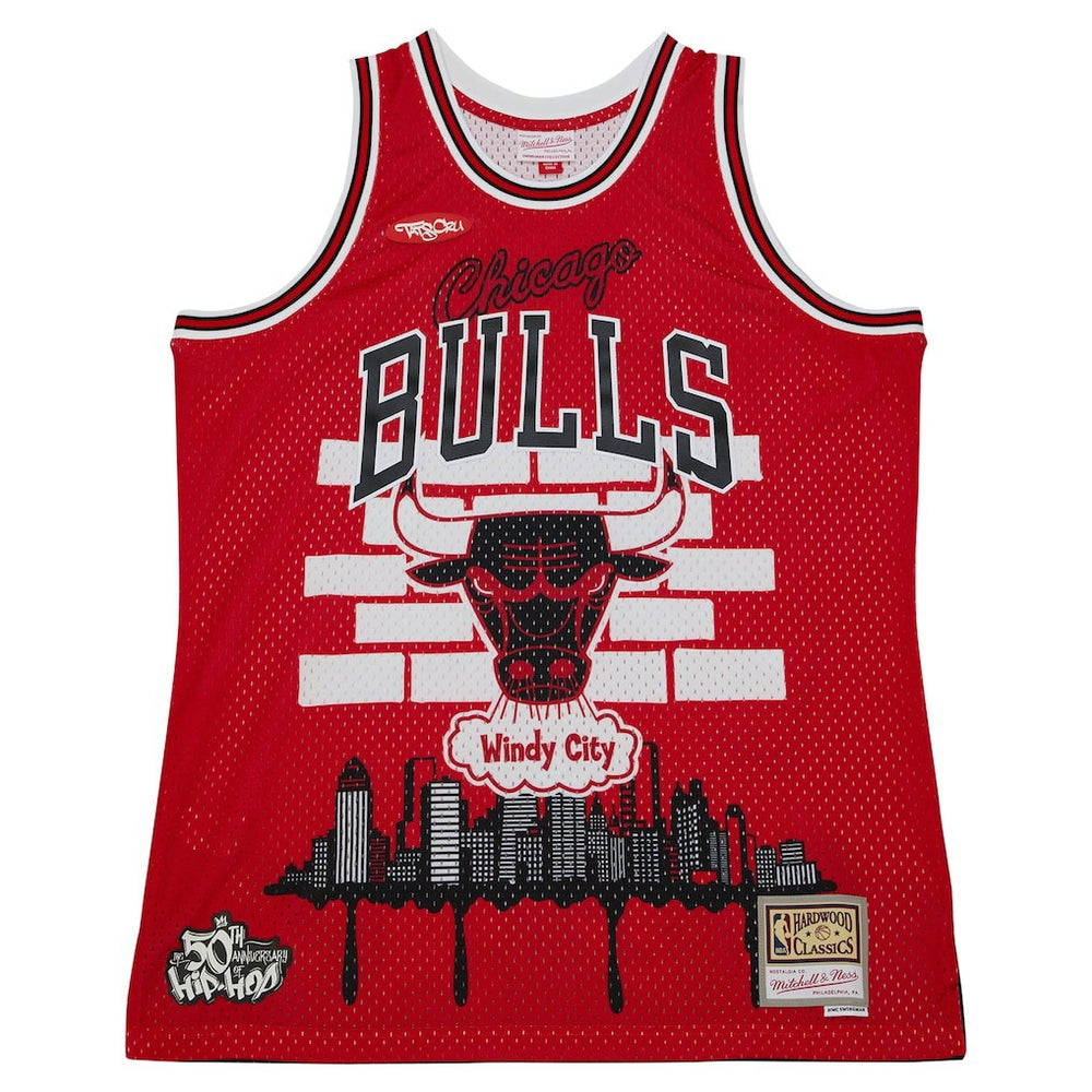 Chicago Bulls x Tats Cru Hardwood Classics Fashion Jersey Red - NBA