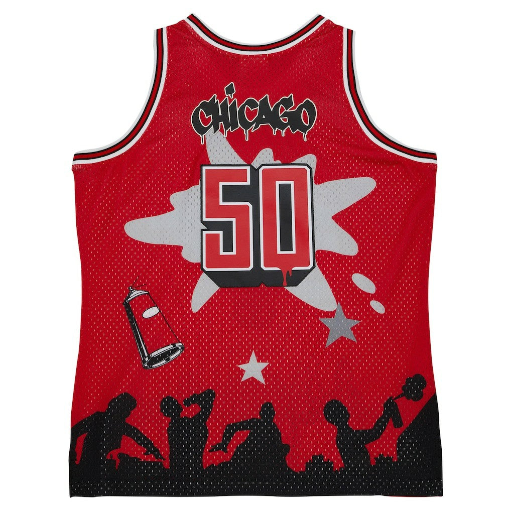 Chicago Bulls x Tats Cru Hardwood Classics Fashion Jersey Red - NBA