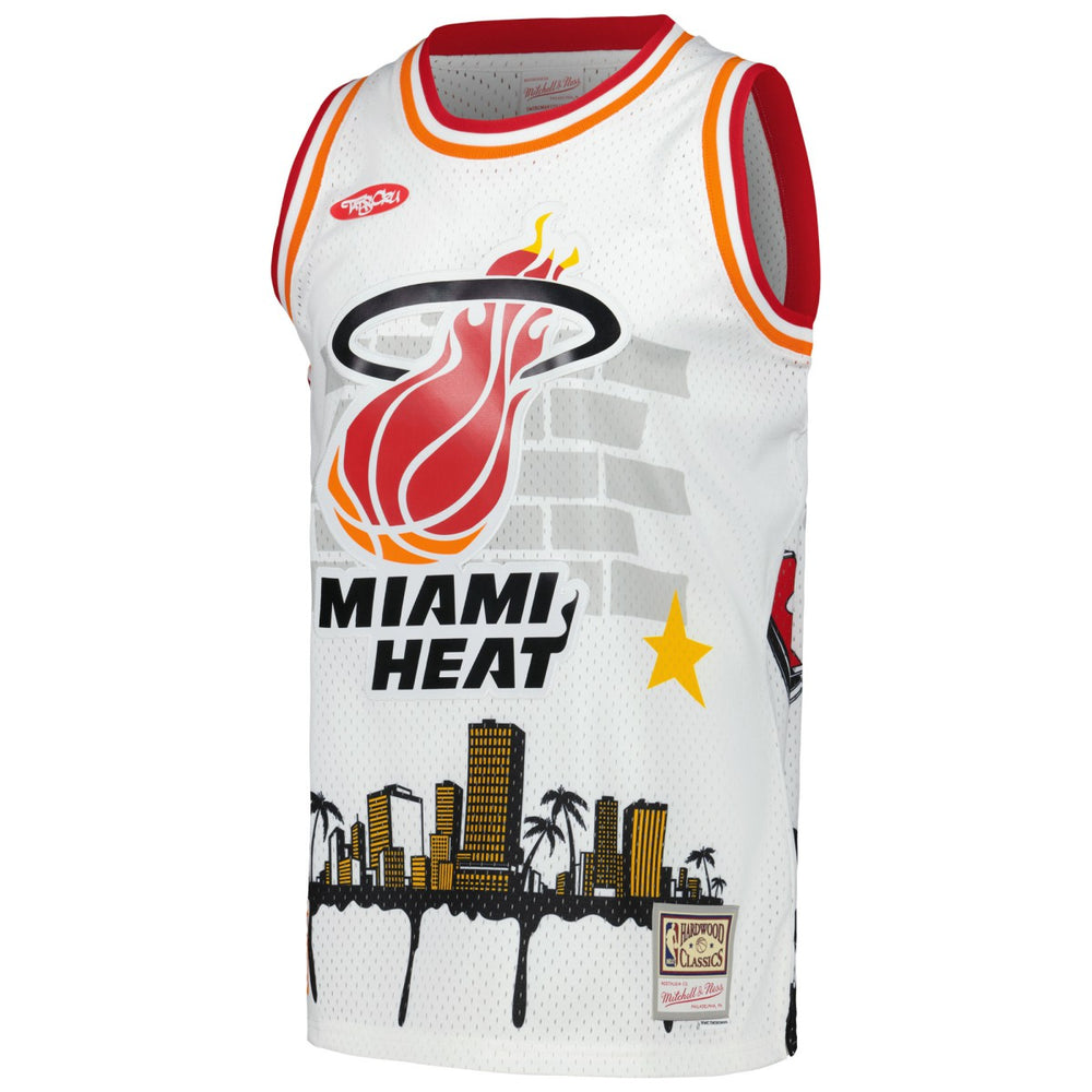 Miami Heat x Tats Cru Hardwood Classics Fashion Jersey White - NBA