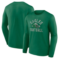 Philadelphia Eagles Gridiron Classics Retro Block Long Sleeve T-Shirt Kelly Green | Fanatics