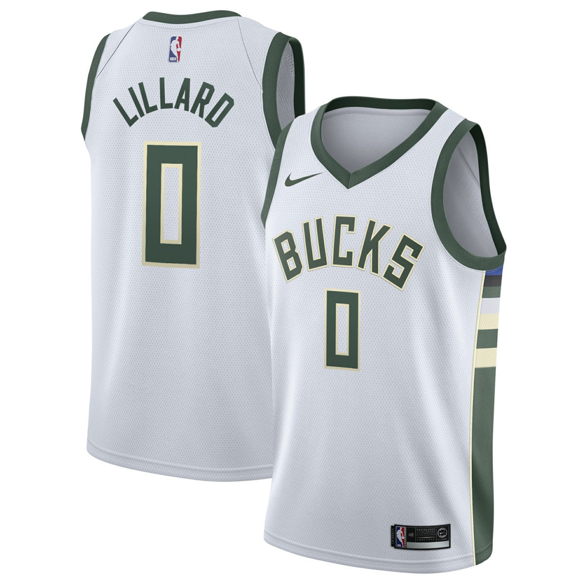 Damian Lillard Milwaukee Bucks Unisex Swingman Player Jersey Association Edition White - NBA