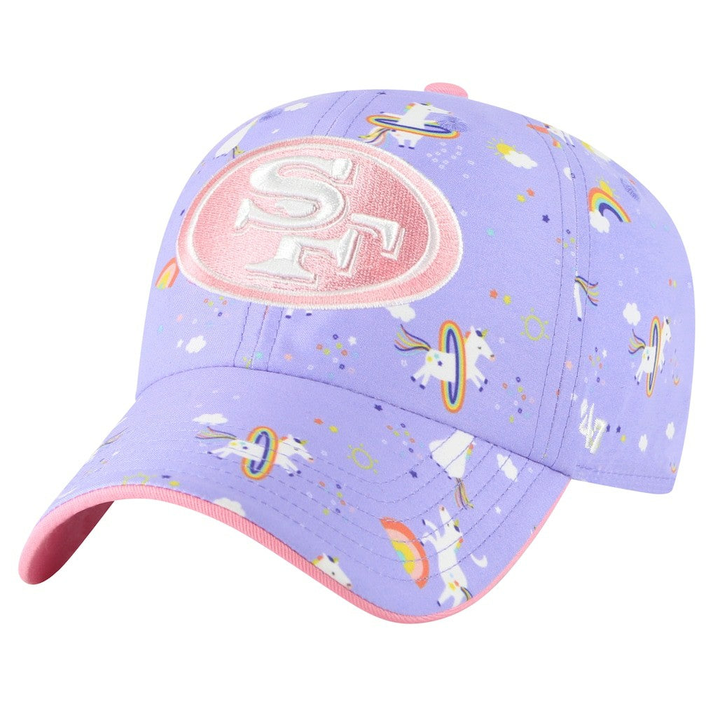 San Francisco 49ers '47 Girls Preschool Unicorn Clean Up Adjustable Hat Lavender | 47 brand