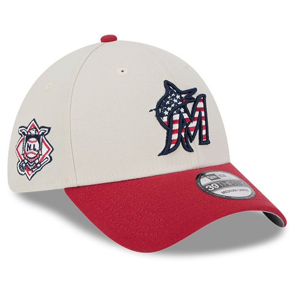 Miami Marlins New Era 2024 Fourth of July 39THIRTY Flex Hat - MLB