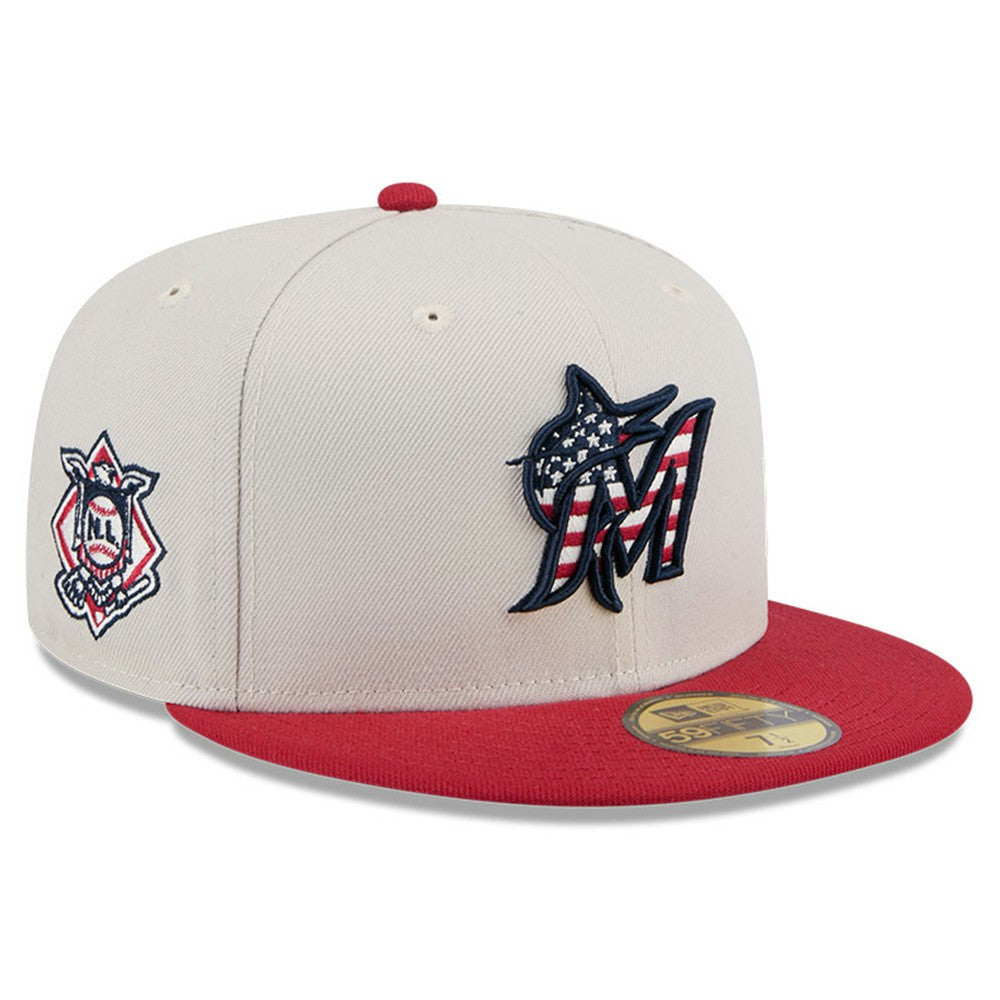 Miami Marlins New Era 2024 Fourth of July 59FIFTY Fitted Hat - MLB