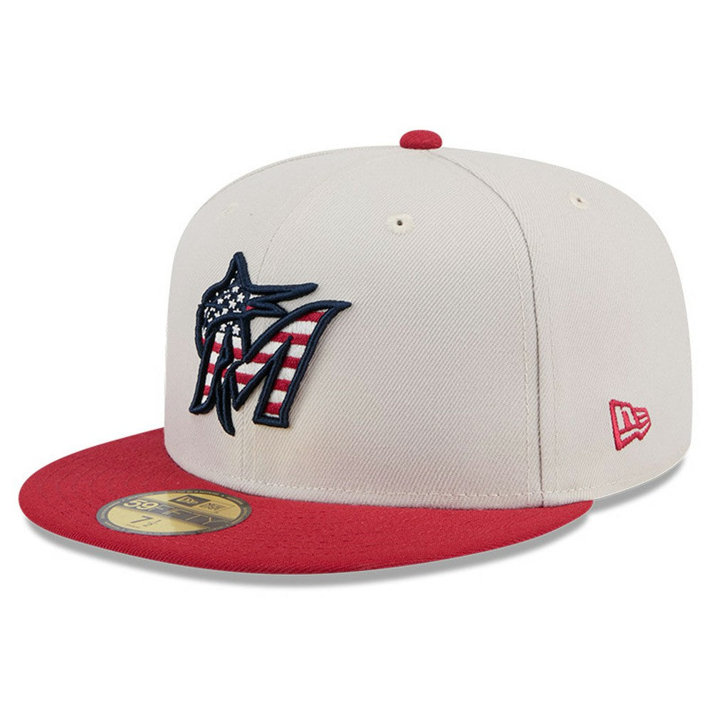 Miami Marlins New Era 2024 Fourth of July 59FIFTY Fitted Hat - MLB