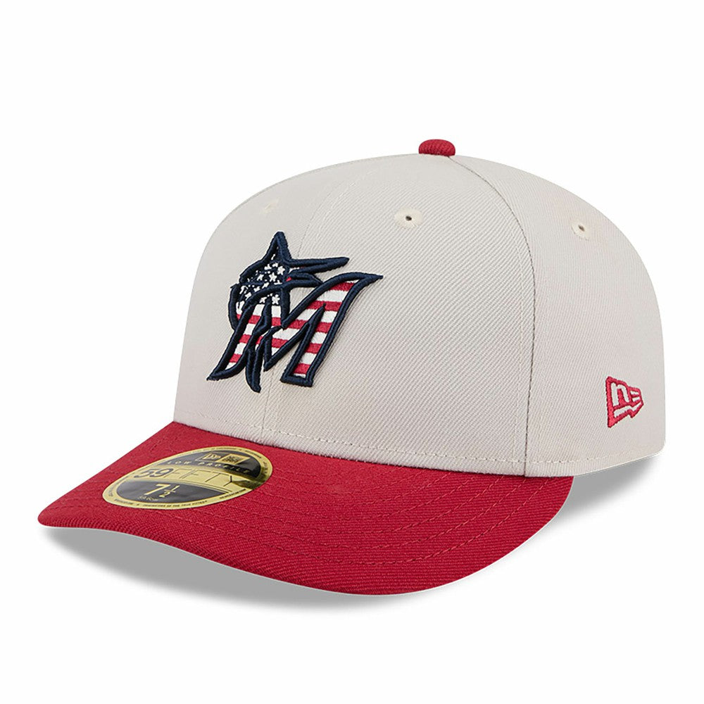 Miami Marlins New Era 2024 Fourth of July Low Profile 59FIFTY Fitted Hat - MLB