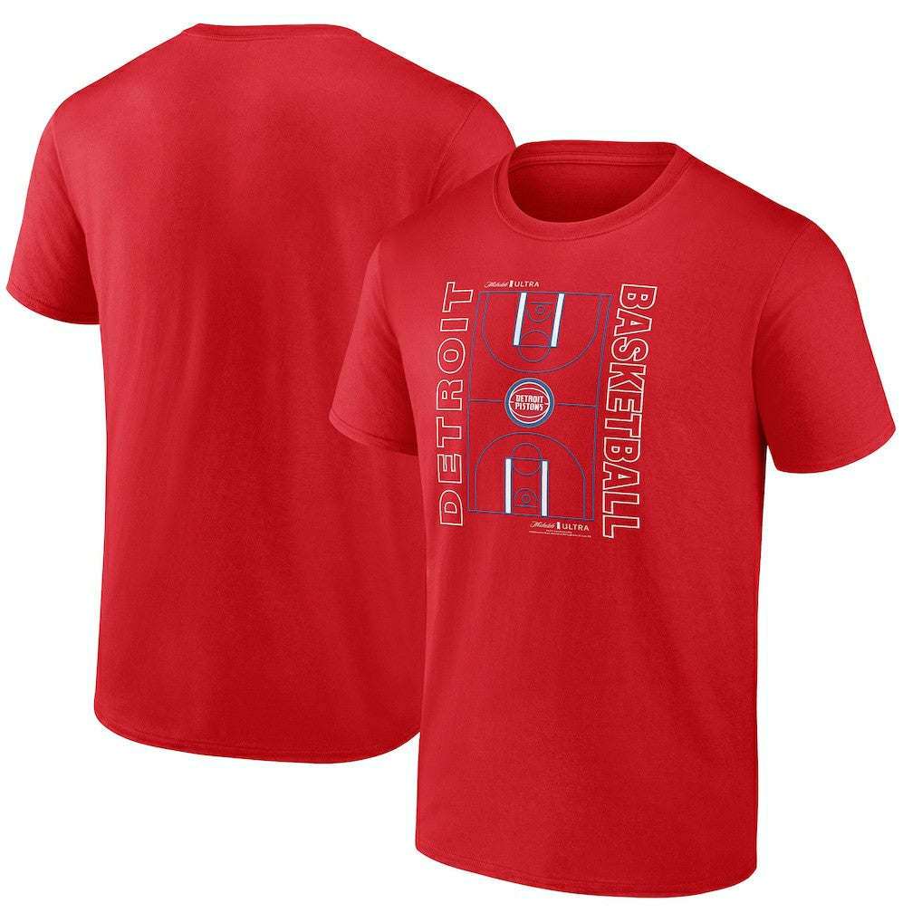 Detroit Pistons Michelob Ultra Full Court T-Shirt - Red - NBA