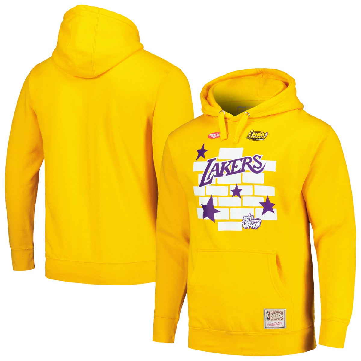Los Angeles Lakers x Tats Cru Hardwood Classics Brick Pullover Hoodie Gold - NBA