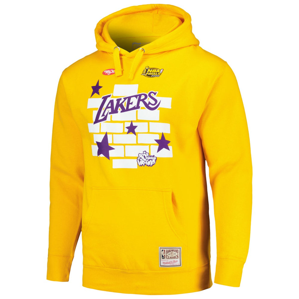 Los Angeles Lakers x Tats Cru Hardwood Classics Brick Pullover Hoodie Gold - NBA