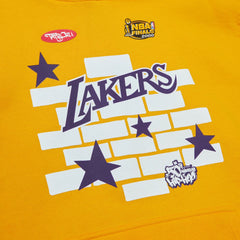 Los Angeles Lakers x Tats Cru Hardwood Classics Brick Pullover Hoodie Gold - NBA