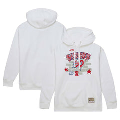 Philadelphia 76ers x Tats Cru Hardwood Classics Brick Pullover Hoodie White - NBA