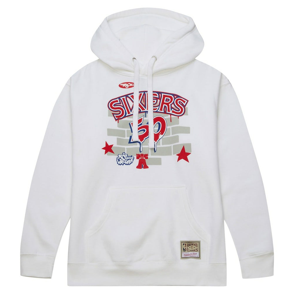 Philadelphia 76ers x Tats Cru Hardwood Classics Brick Pullover Hoodie White - NBA