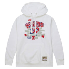 Philadelphia 76ers x Tats Cru Hardwood Classics Brick Pullover Hoodie White - NBA