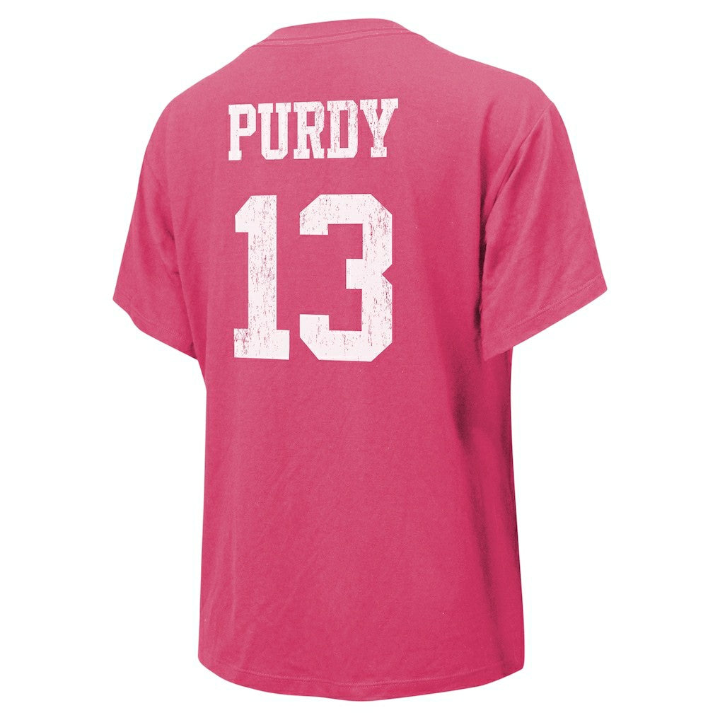 Brock Purdy San Francisco 49ers Majestic Threads Women's Name & Number T-Shirt Pink | NFL