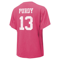 Brock Purdy San Francisco 49ers Majestic Threads Women's Name & Number T-Shirt Pink | NFL
