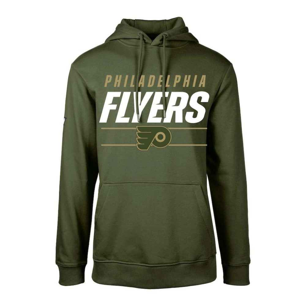 Philadelphia Flyers Levelwear Youth Podium Fleece Pullover Hoodie - Olive - NHL