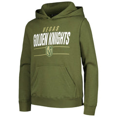 Vegas Golden Knights Levelwear Youth Podium Fleece Pullover Hoodie - Olive - NHL