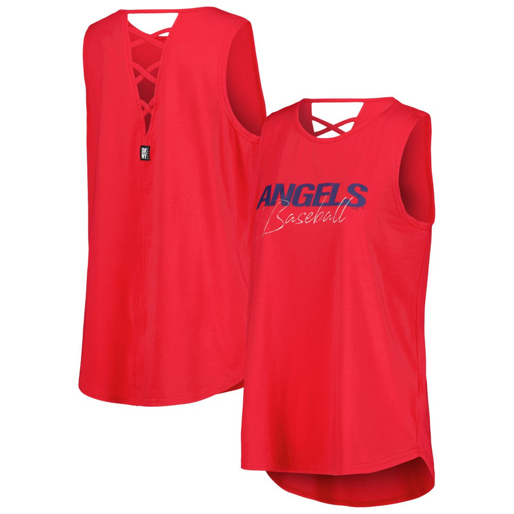 Los Angeles Angels DKNY Sport Women's Claire Fashion Tri-Blend Tank Top - MLB