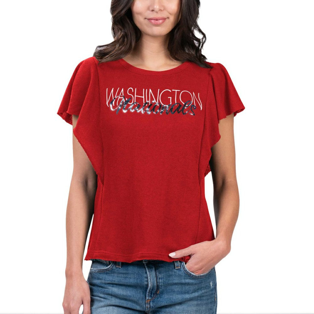 Washington Nationals G-III 4Her by Carl Banks Women's Crowd Wave T-Shirt - MLB
