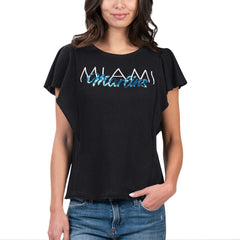 Miami Marlins G-III 4Her by Carl Banks Women's Crowd Wave T-Shirt - MLB