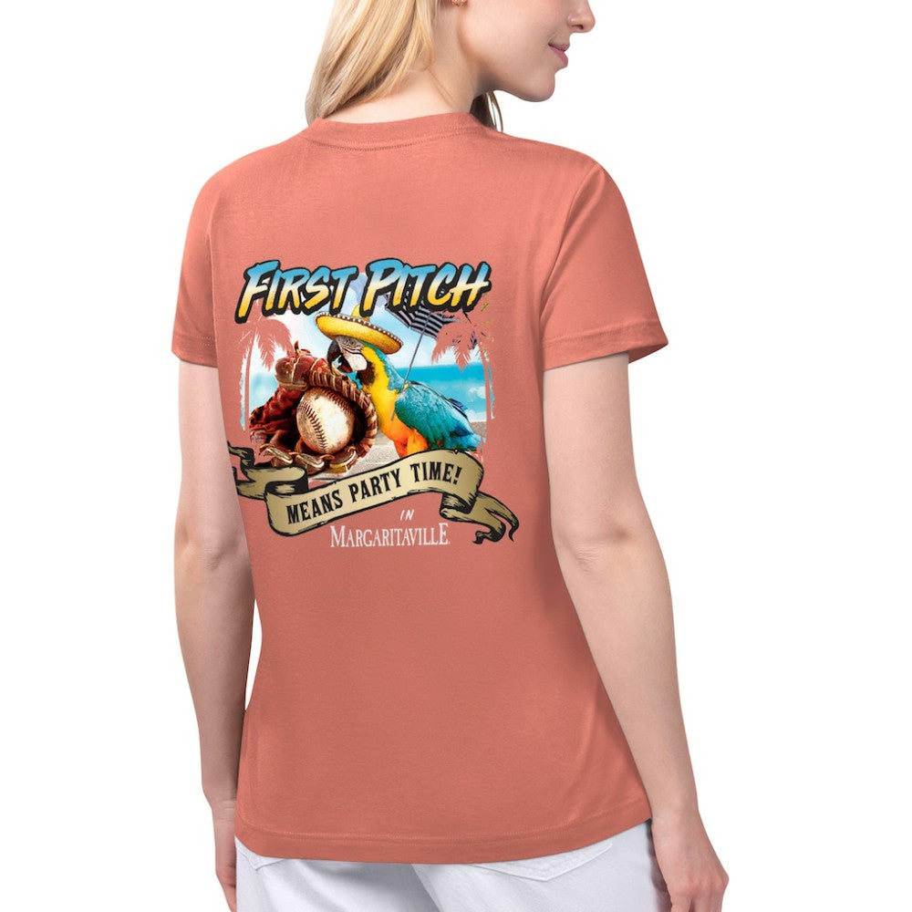 Los Angeles Angels Margaritaville Women's Game Time V-Neck T-Shirt - MLB