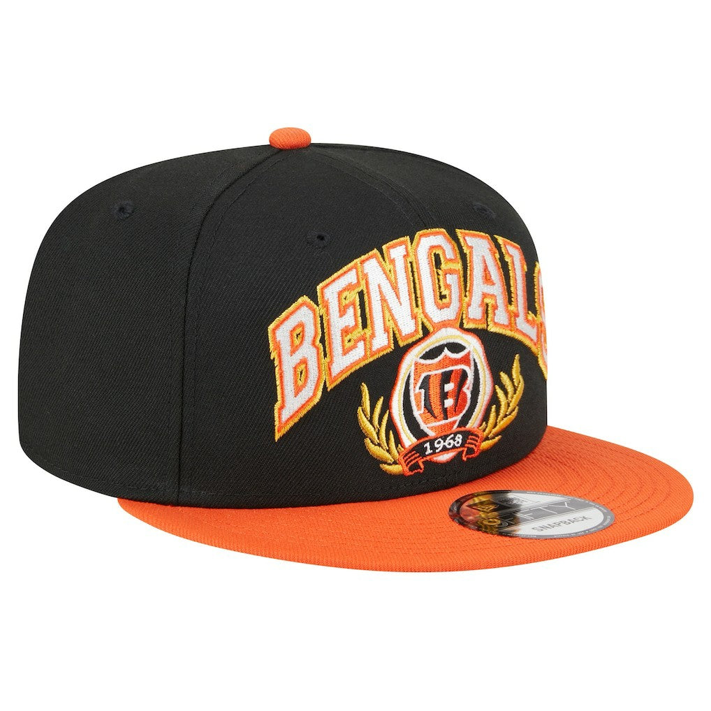 Cincinnati Bengals New Era Team Establish 9FIFTY Snapback Hat Black/Orange | NFL