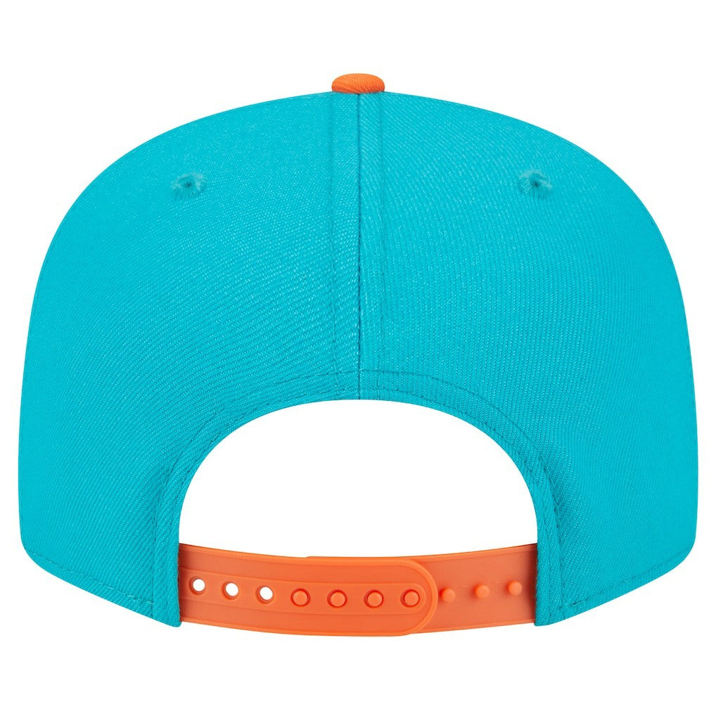 Miami Dolphins New Era Team Establish 9FIFTY Snapback Hat Aqua/Orange | NFL