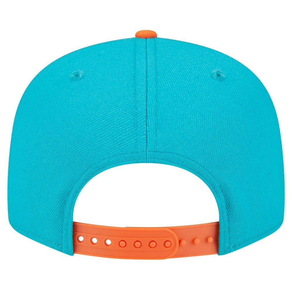Miami Dolphins New Era Team Establish 9FIFTY Snapback Hat Aqua/Orange | NFL