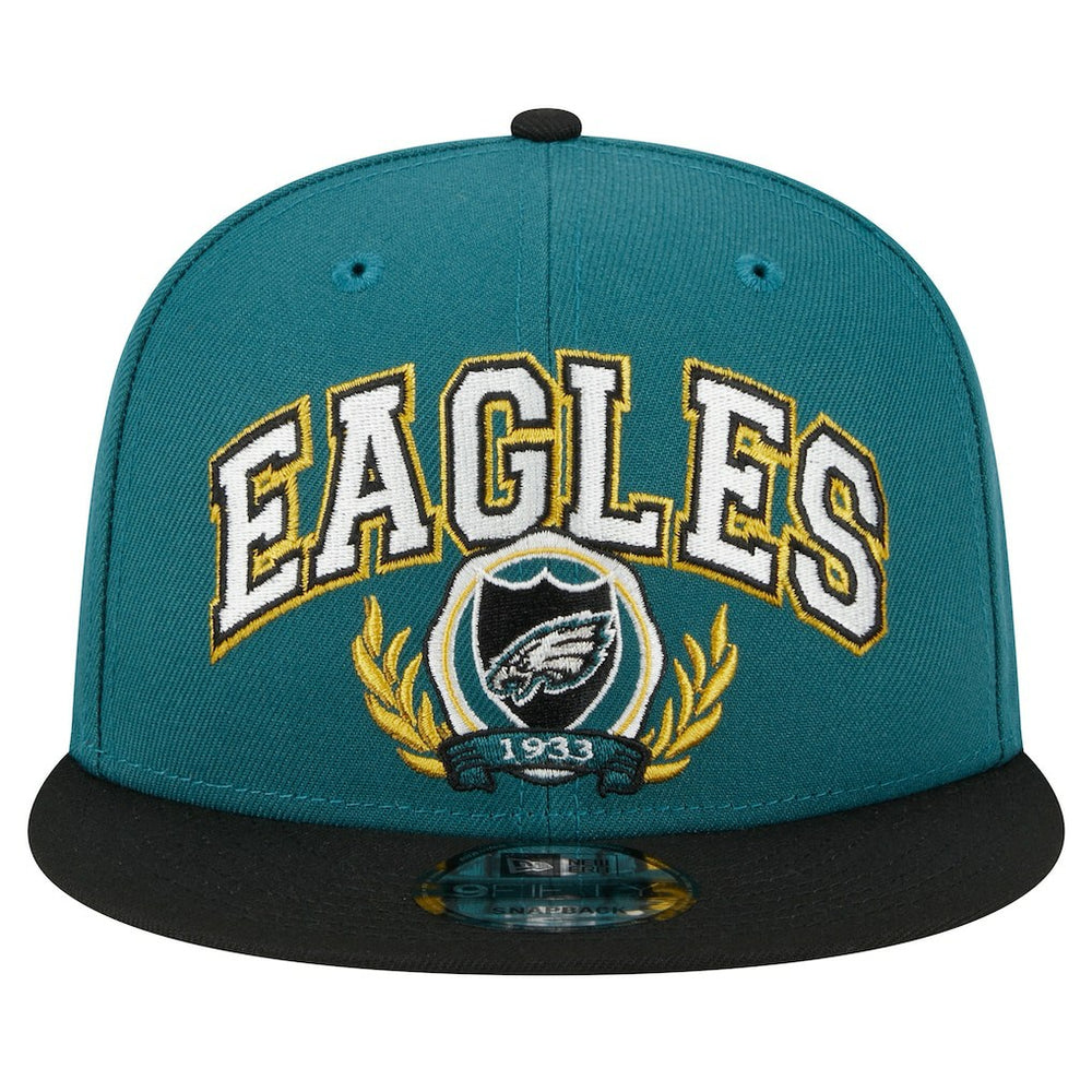 Philadelphia Eagles New Era Team Establish 9FIFTY Snapback Hat Midnight Green/Black | NFL