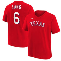 Josh Jung Texas Rangers Nike Youth Name & Number T-Shirt - MLB