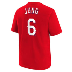 Josh Jung Texas Rangers Nike Youth Name & Number T-Shirt - MLB