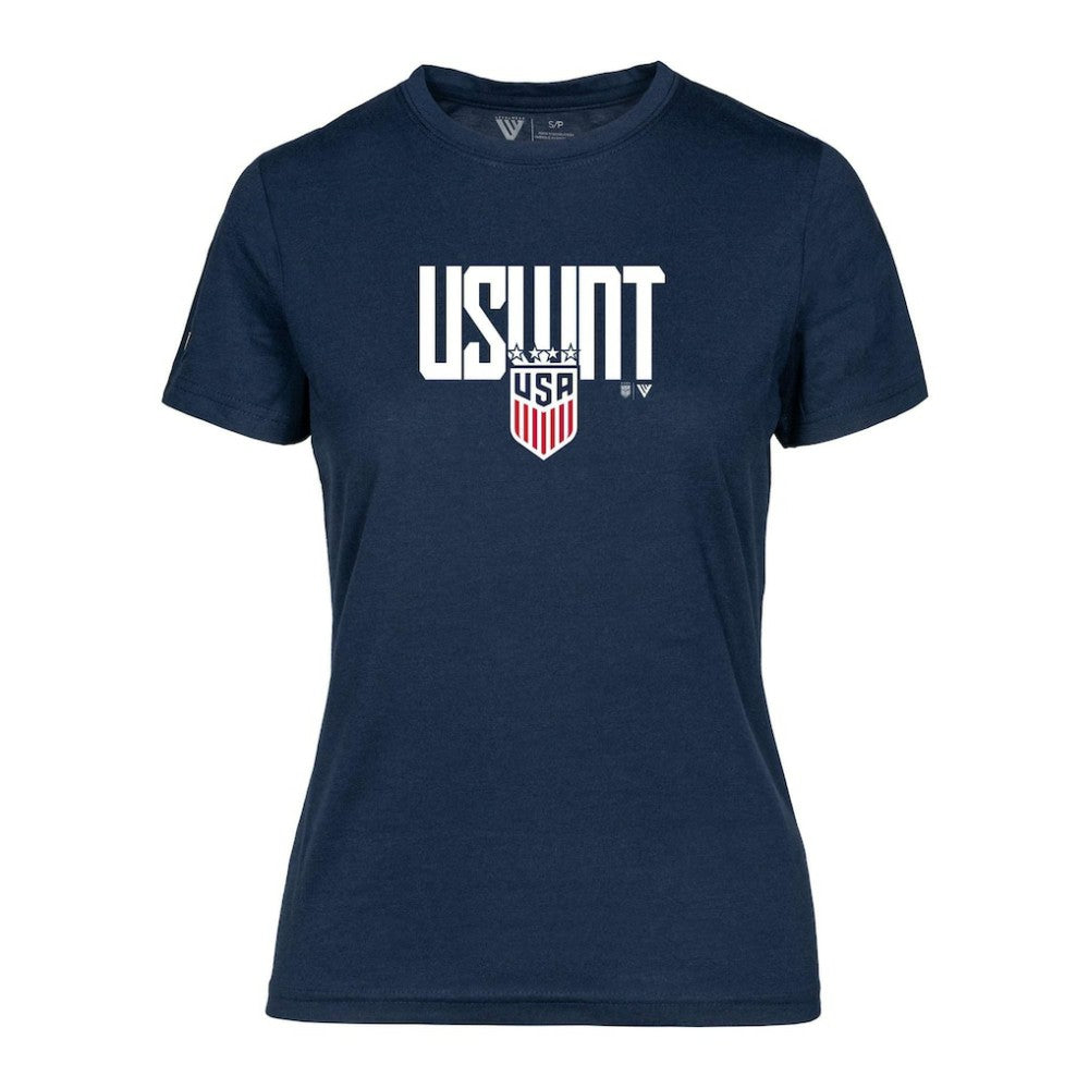 USWNT Levelwear Women's Maddox Elevate T-Shirt Navy - FIFA World CUP
