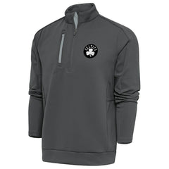 Boston Celtics Antigua Metallic Logo Generation Quarter-Zip Top Pewter - NBA