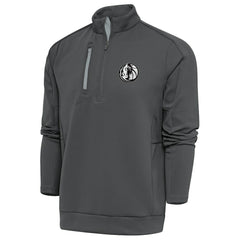 Dallas Mavericks Antigua Metallic Logo Generation Quarter-Zip Top Pewter - NBA