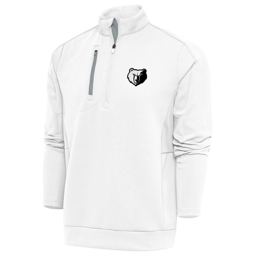 Memphis Grizzlies Antigua Metallic Logo Generation Quarter-Zip Top White - NBA