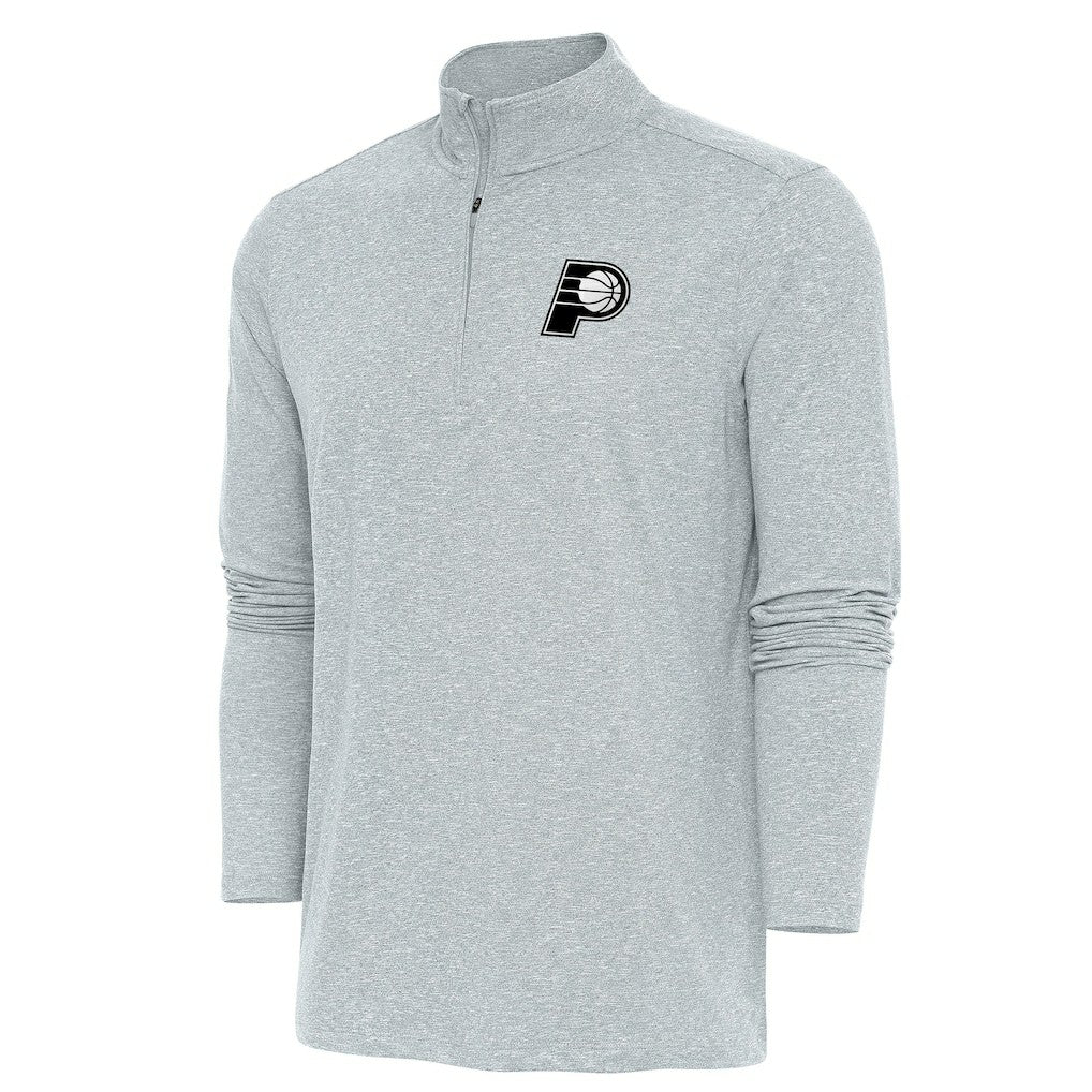 Indiana Pacers Antigua Hunk Quarter-Zip Top Heather Gray - NBA