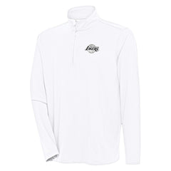 Los Angeles Lakers Antigua Hunk Quarter-Zip Top White - NBA