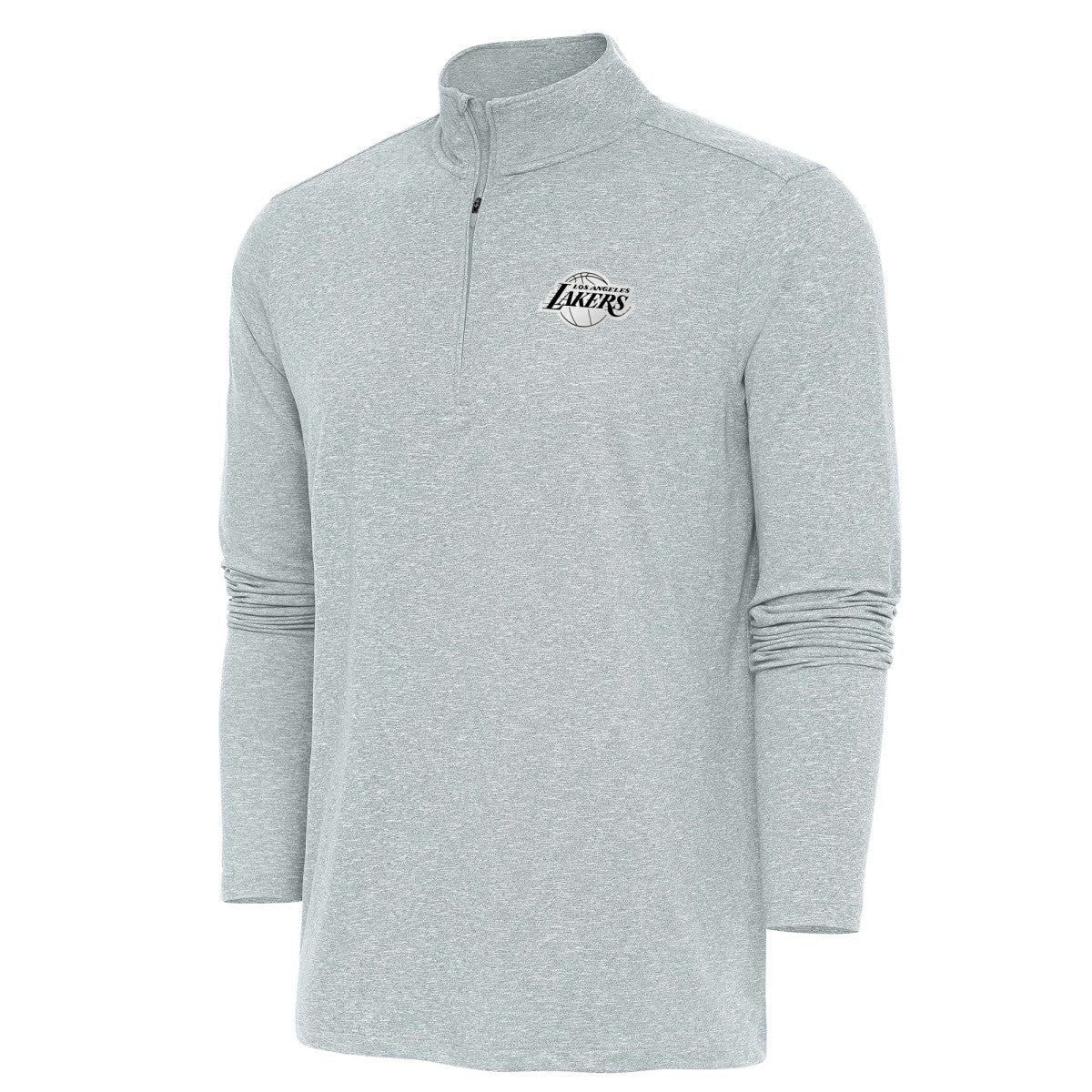 Los Angeles Lakers Antigua Hunk Quarter-Zip Top Heather Gray - NBA