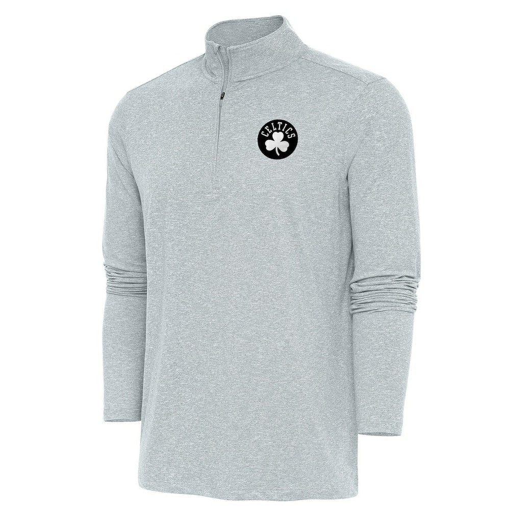 Boston Celtics Antigua Hunk Quarter-Zip Top Heather Gray - NBA