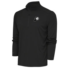 Indiana Pacers Antigua Metallic Logo Tribute Quarter-Zip Top Charcoal - NBA