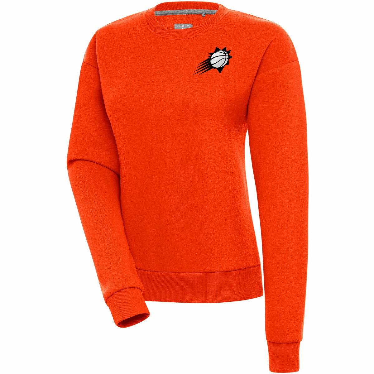 Phoenix Suns Antigua Women's Brushed Metallic Victory Pullover Sweatshirt - Orange - NBA